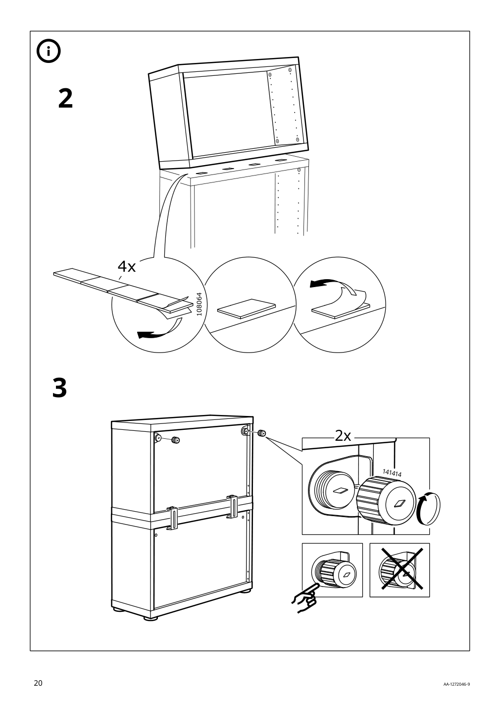 Assembly instructions for IKEA Besta frame white | Page 20 - IKEA BESTÅ wall-mounted cabinet combination 094.292.24