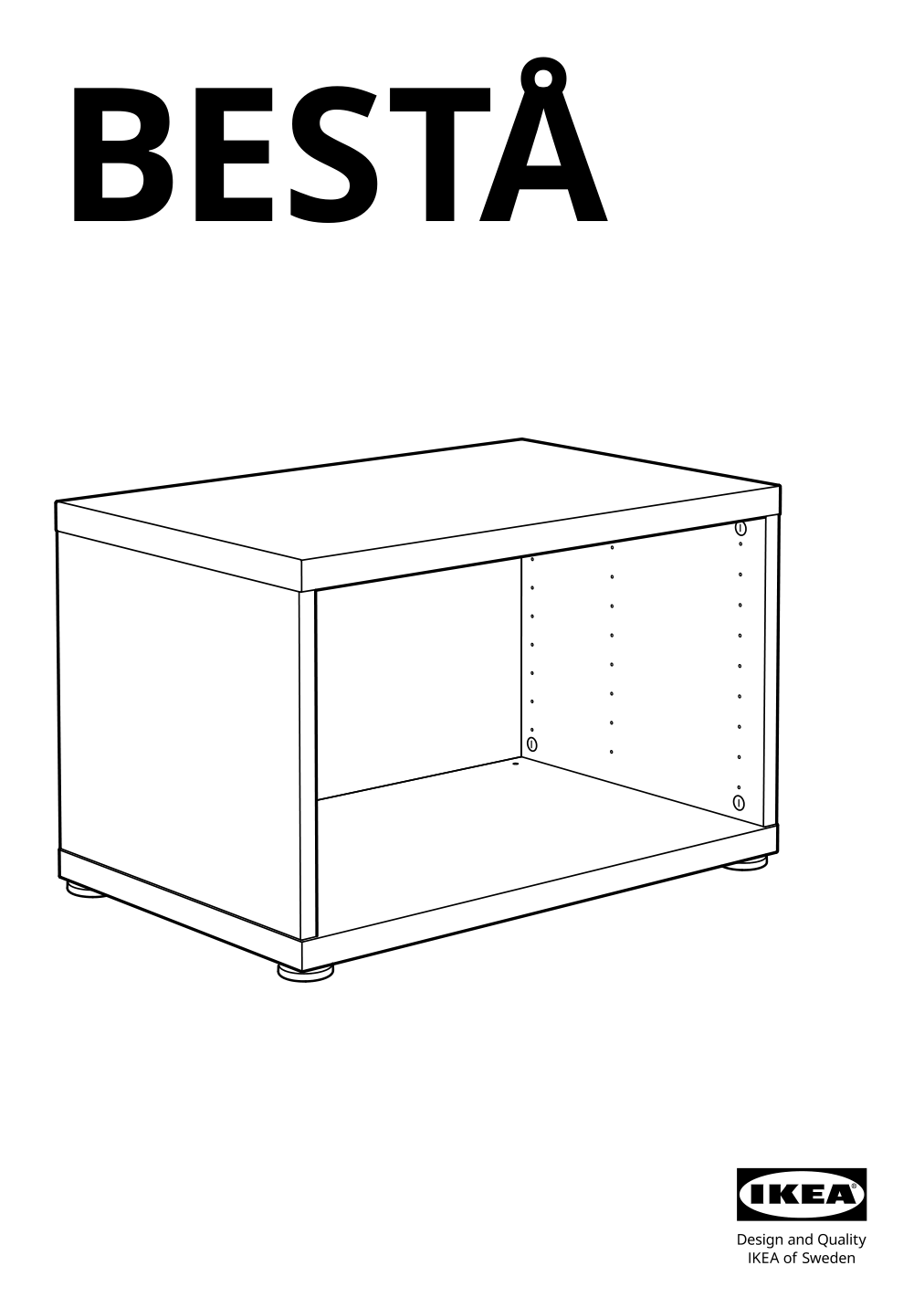 Assembly instructions for IKEA Besta frame white | Page 1 - IKEA BESTÅ wall-mounted cabinet combination 494.296.89