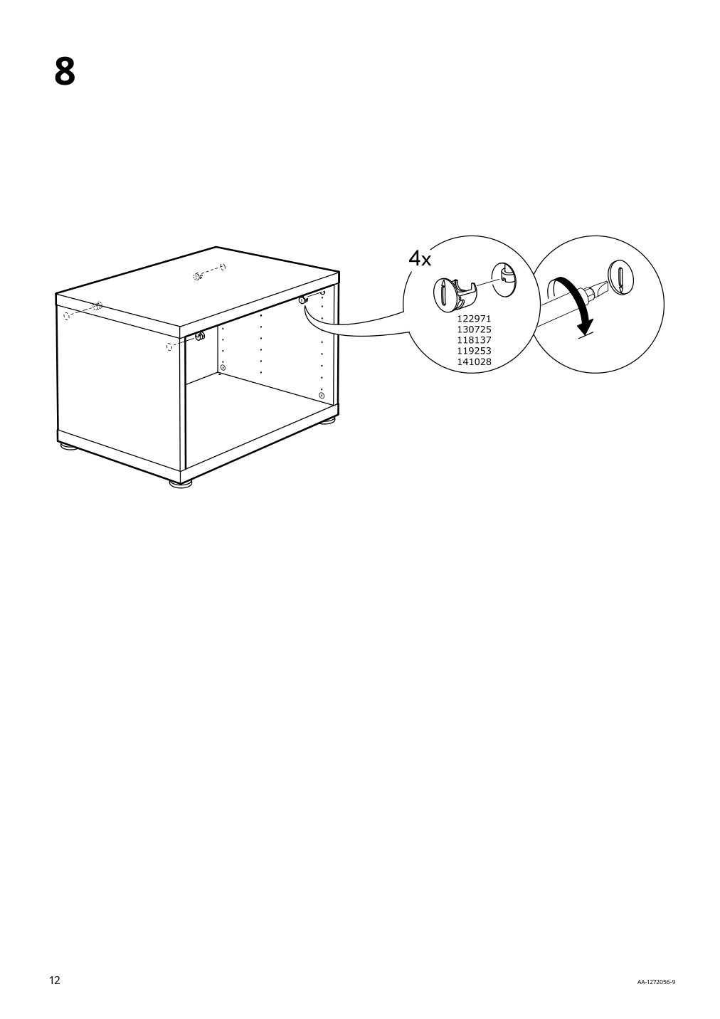 Assembly instructions for IKEA Besta frame white | Page 12 - IKEA BESTÅ TV storage combination/glass doors 494.112.41