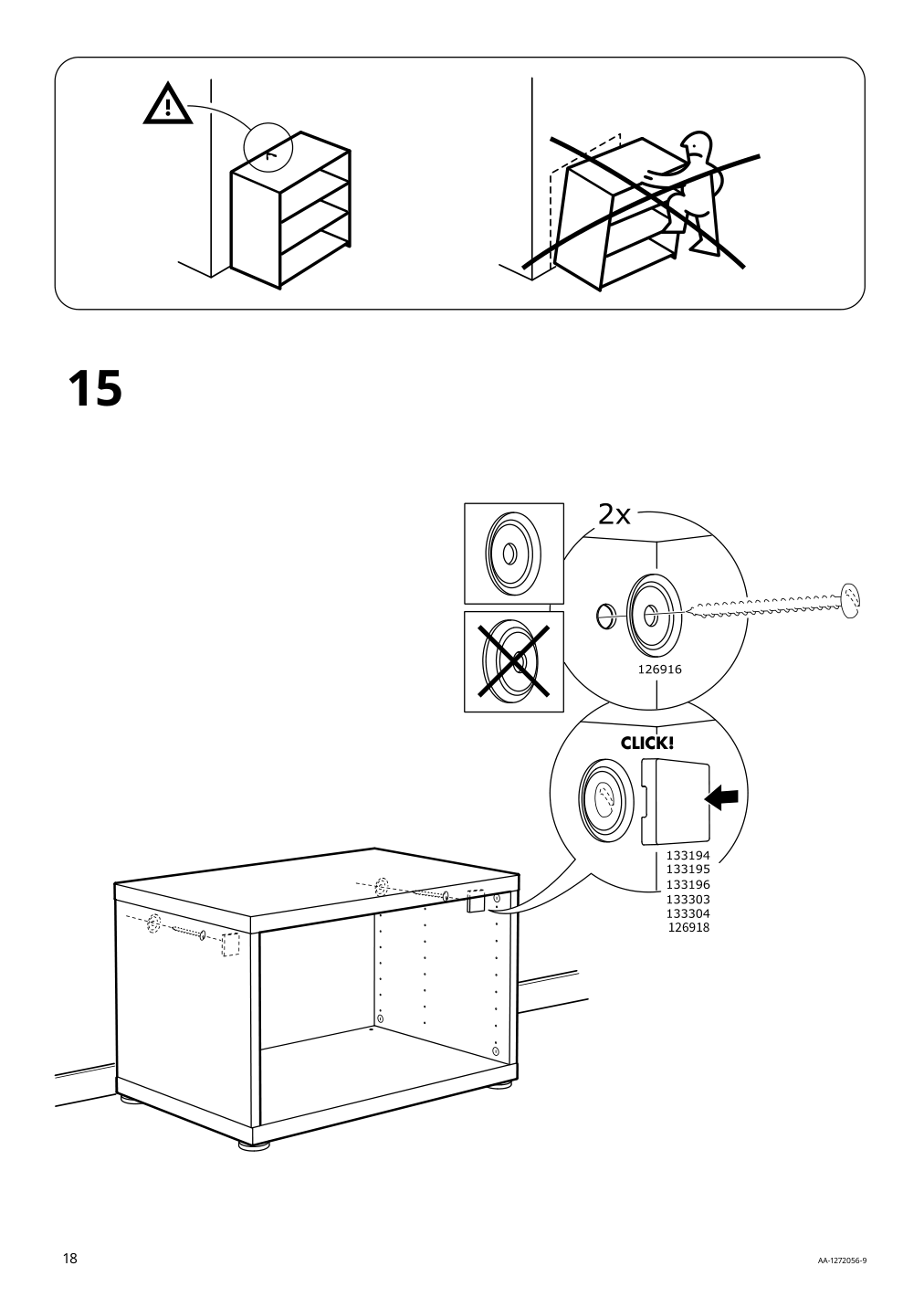 Assembly instructions for IKEA Besta frame white | Page 18 - IKEA BESTÅ wall-mounted cabinet combination 494.296.89