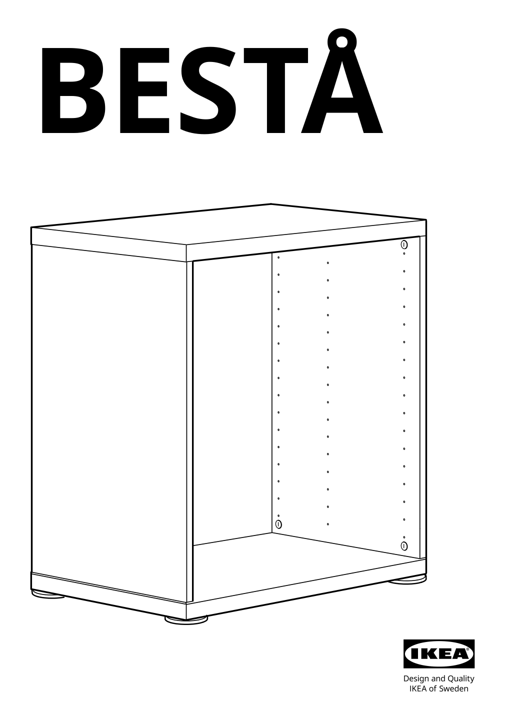 Assembly instructions for IKEA Besta frame white | Page 1 - IKEA BESTÅ storage combination with drawers 195.754.94