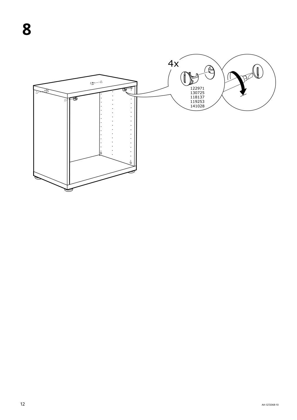 Assembly instructions for IKEA Besta frame white | Page 12 - IKEA BESTÅ storage combination with drawers 195.754.94