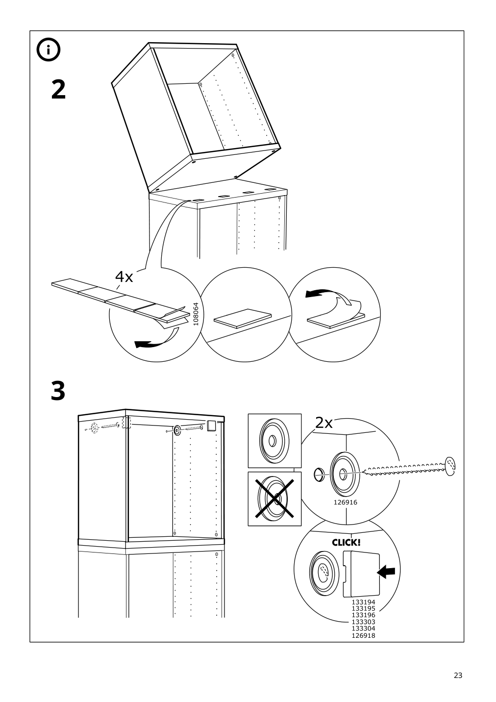 Assembly instructions for IKEA Besta frame white | Page 23 - IKEA BESTÅ storage combination with drawers 195.754.94