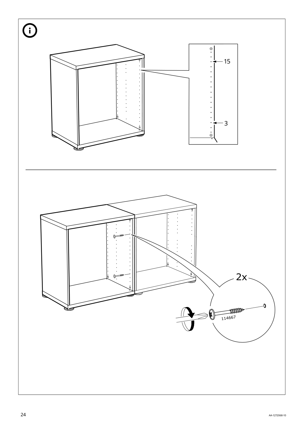 Assembly instructions for IKEA Besta frame white | Page 24 - IKEA BESTÅ storage combination with drawers 195.754.94