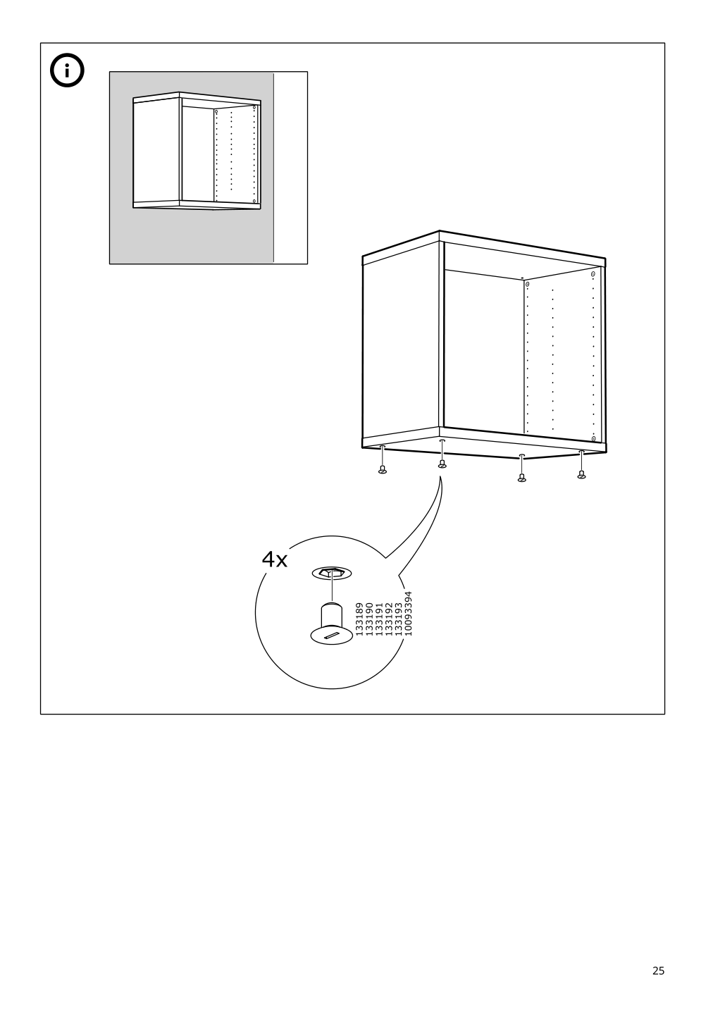 Assembly instructions for IKEA Besta frame white | Page 25 - IKEA BESTÅ storage combination with drawers 195.754.94