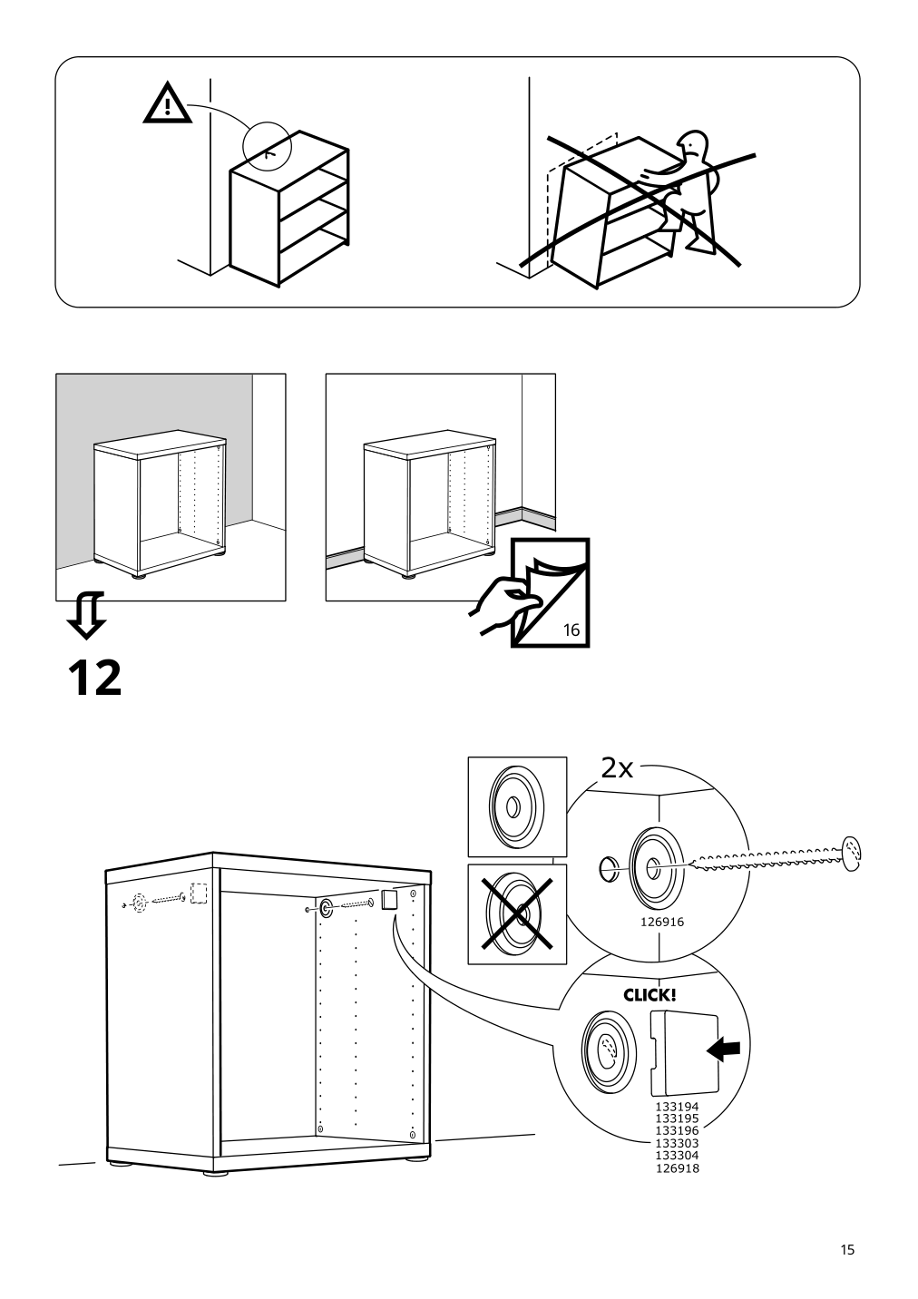 Assembly instructions for IKEA Besta frame white | Page 15 - IKEA BESTÅ TV unit with doors and drawers 393.847.66