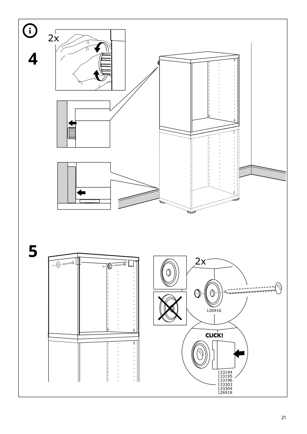 Assembly instructions for IKEA Besta frame white | Page 21 - IKEA BESTÅ TV unit with doors and drawers 092.975.20