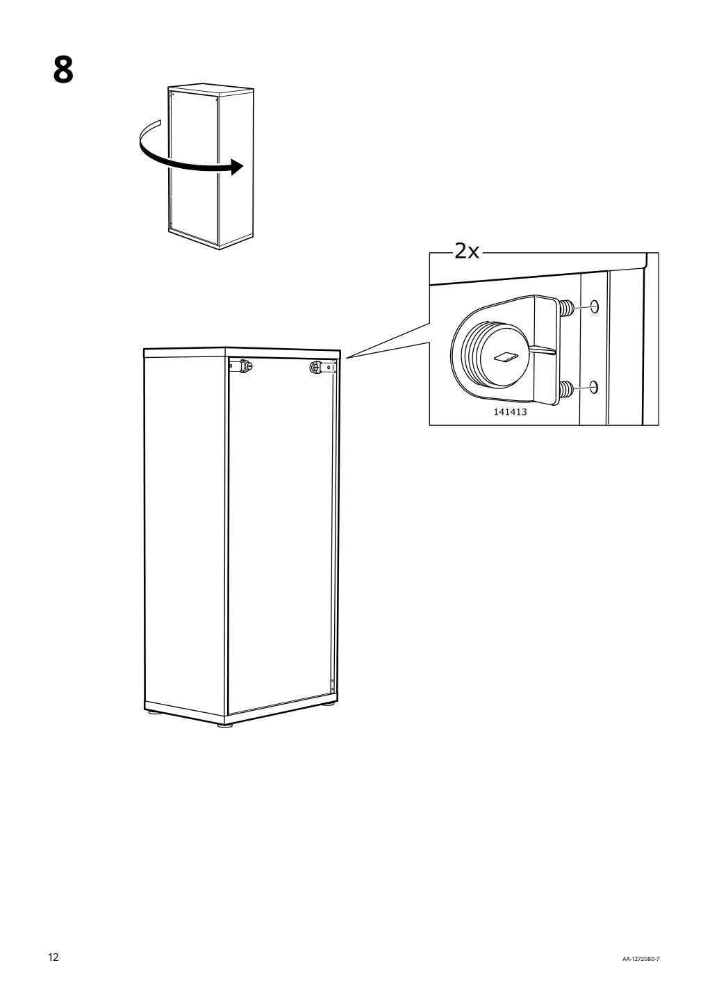 Assembly instructions for IKEA Besta frame white | Page 12 - IKEA BESTÅ TV storage combination/glass doors 095.686.39