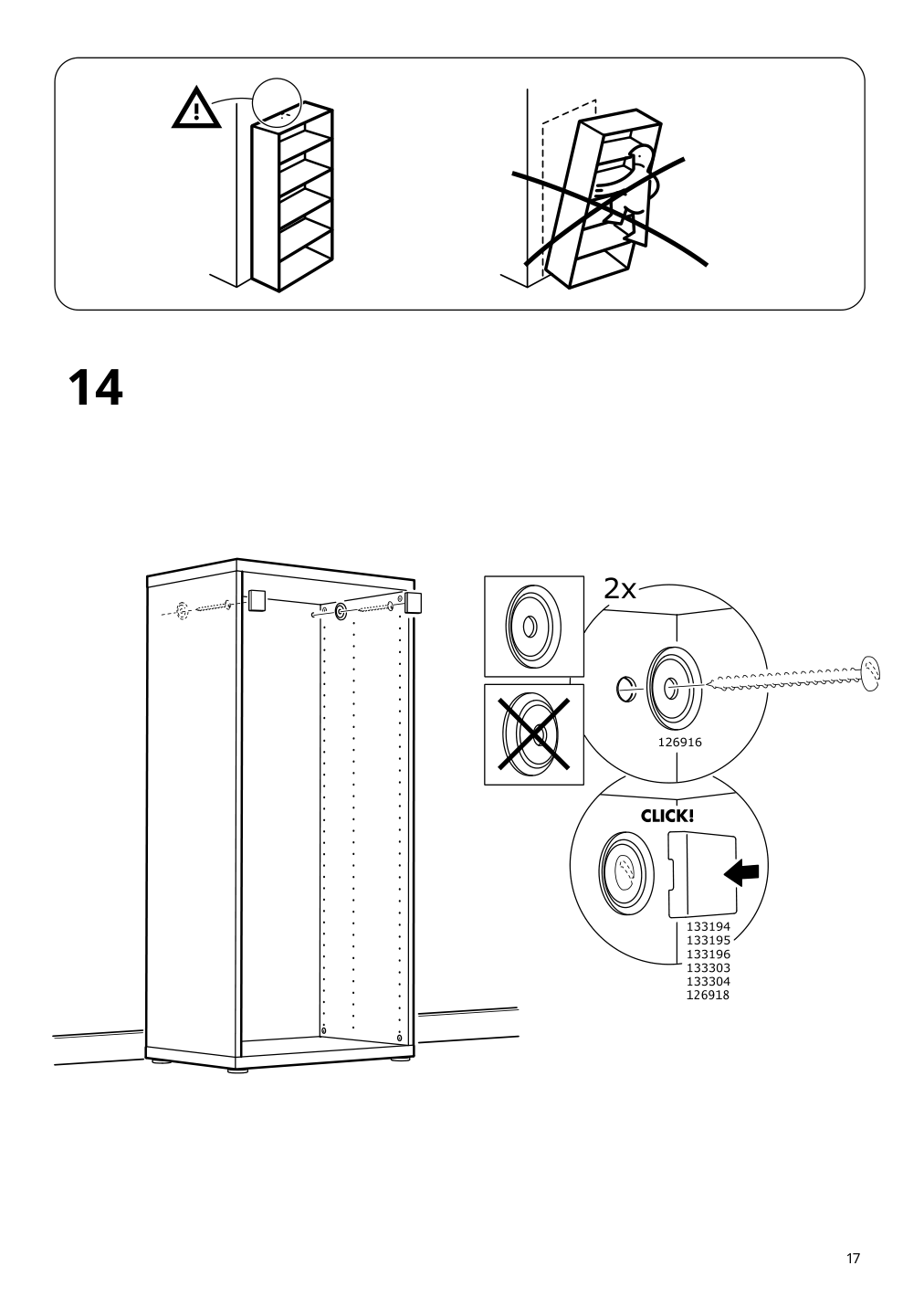 Assembly instructions for IKEA Besta frame white | Page 17 - IKEA BESTÅ TV storage combination/glass doors 095.686.39