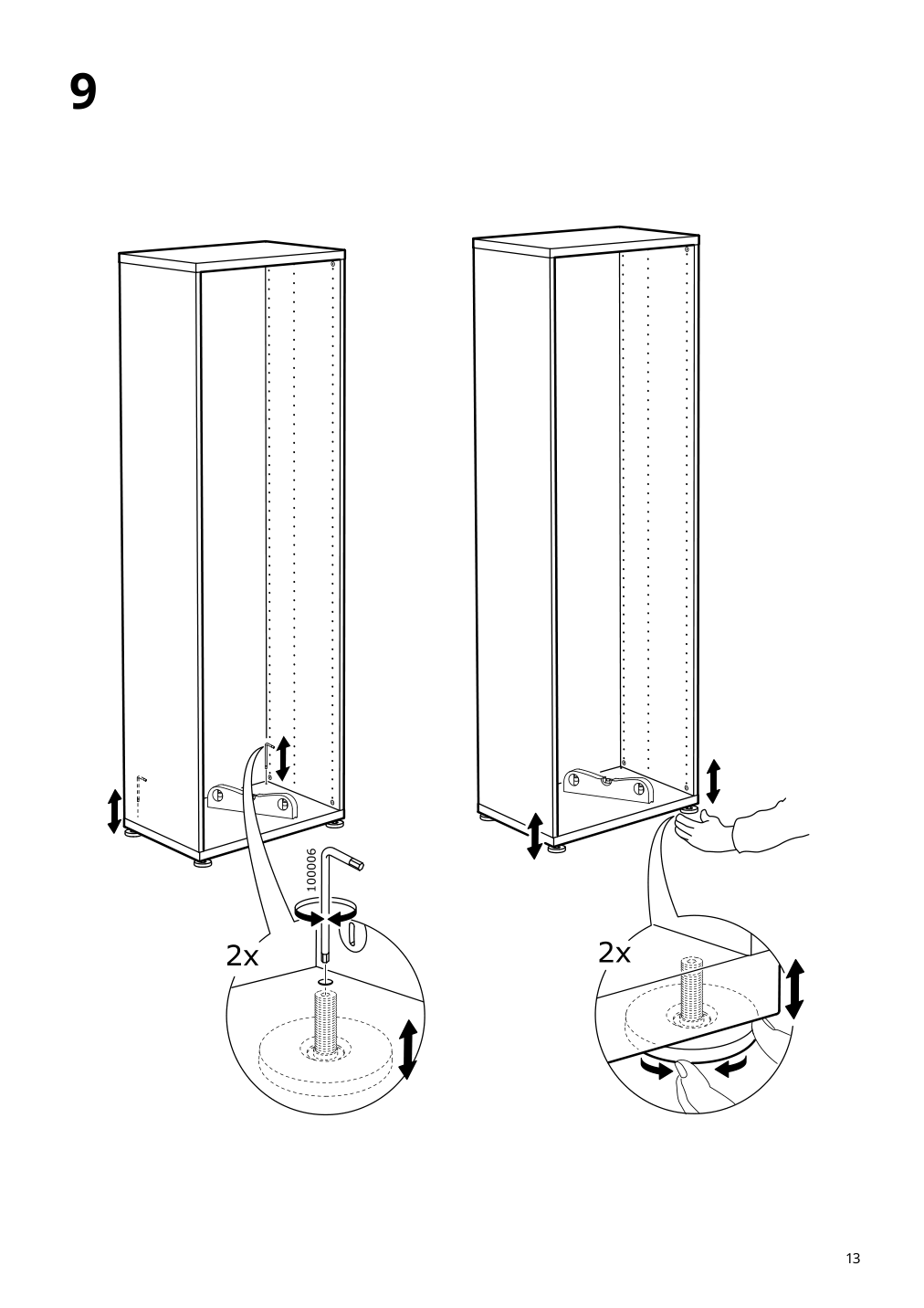 Assembly instructions for IKEA Besta frame white stained oak effect | Page 13 - IKEA BESTÅ storage combination with doors 393.017.71