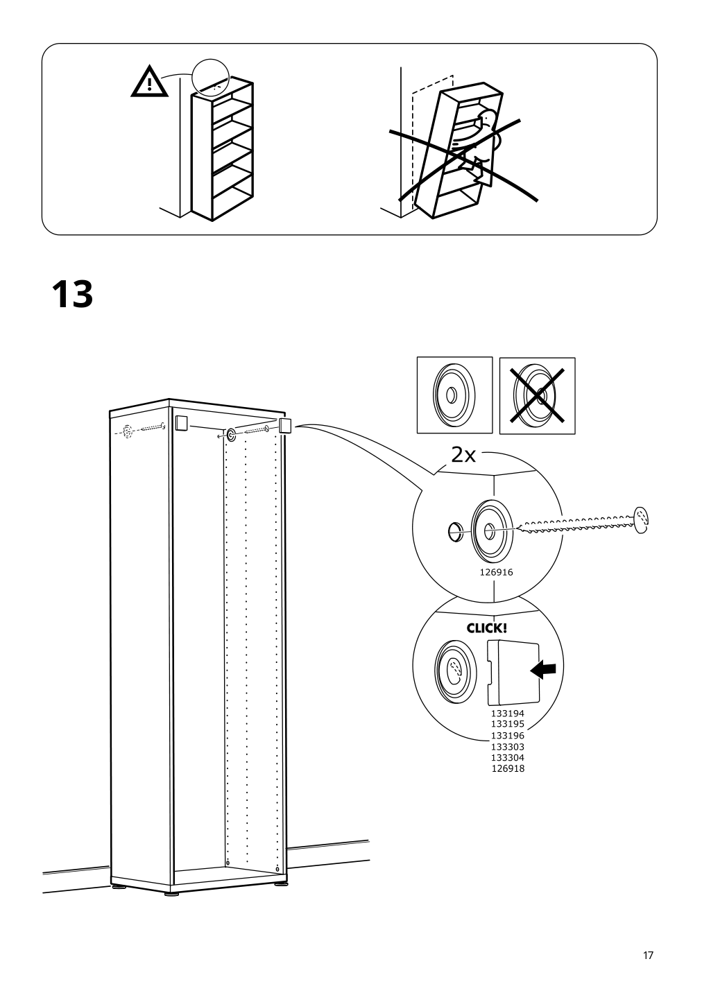 Assembly instructions for IKEA Besta frame white | Page 17 - IKEA BESTÅ storage combination w/glass doors 293.008.71