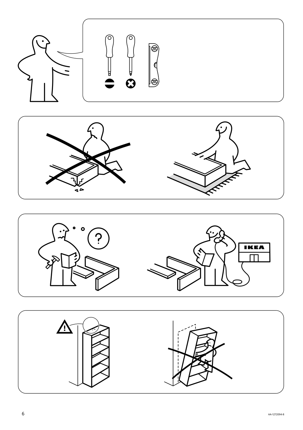 Assembly instructions for IKEA Besta frame white | Page 6 - IKEA BESTÅ storage combination w/glass doors 494.125.37