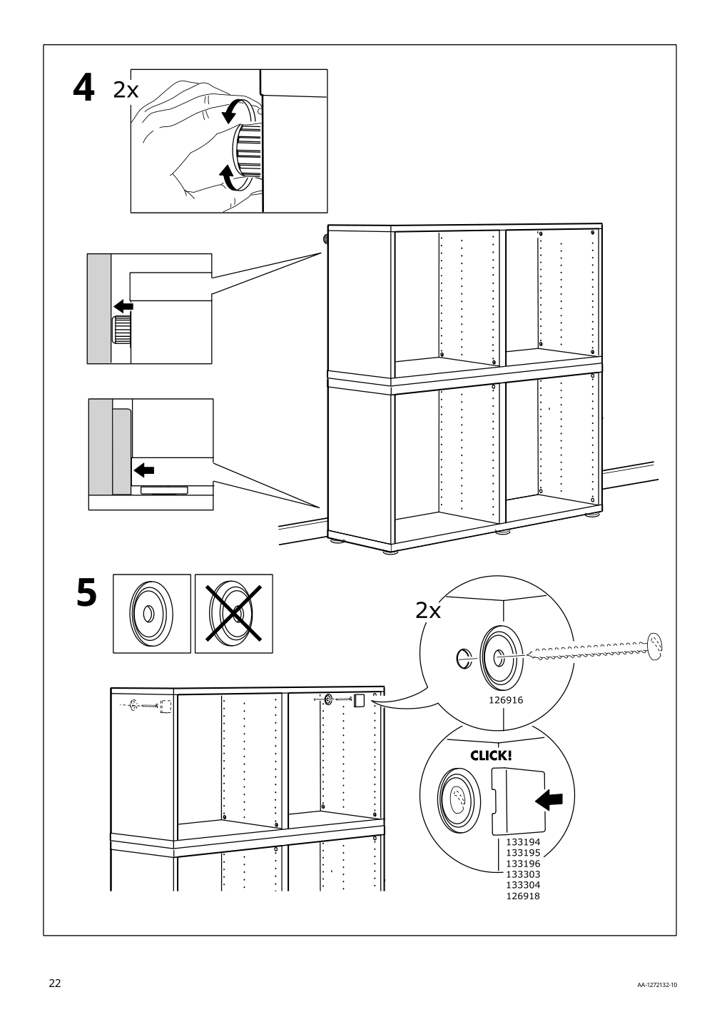 Assembly instructions for IKEA Besta frame white | Page 22 - IKEA BESTÅ storage combination with drawers 093.251.08