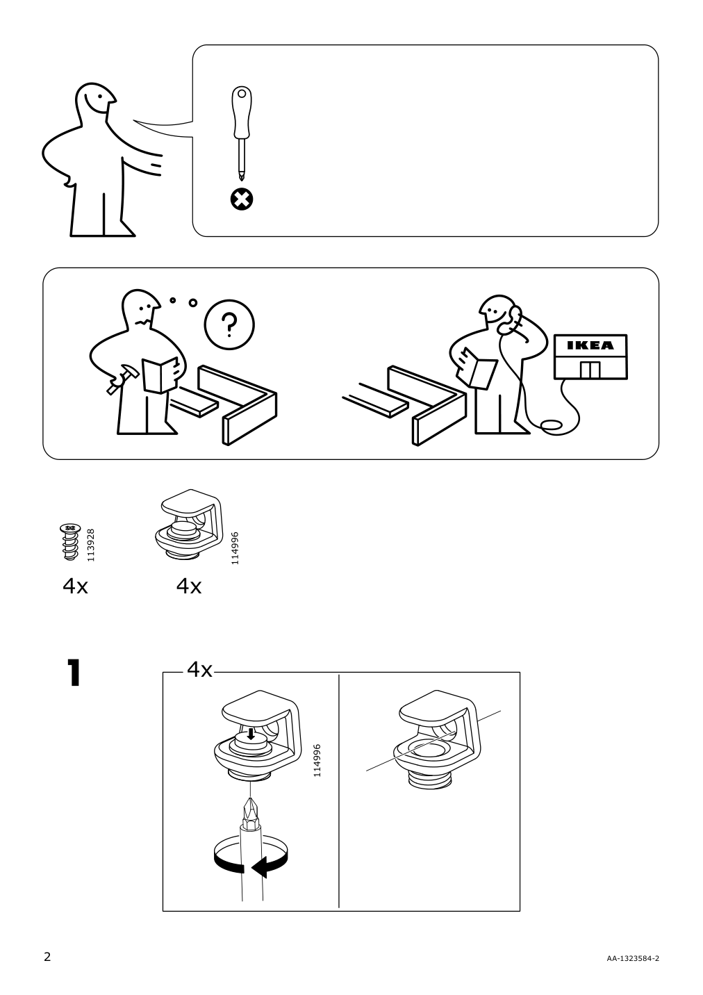 Assembly instructions for IKEA Besta glass shelf glass | Page 2 - IKEA BESTÅ TV storage combination/glass doors 595.684.15