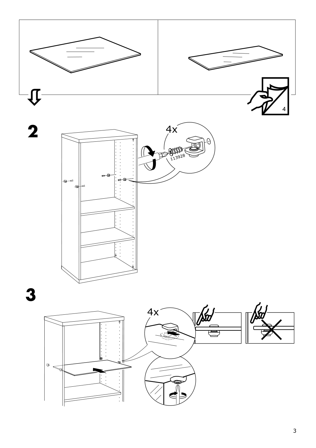 Assembly instructions for IKEA Besta glass shelf glass | Page 3 - IKEA BESTÅ wall-mounted cabinet combination 594.408.46