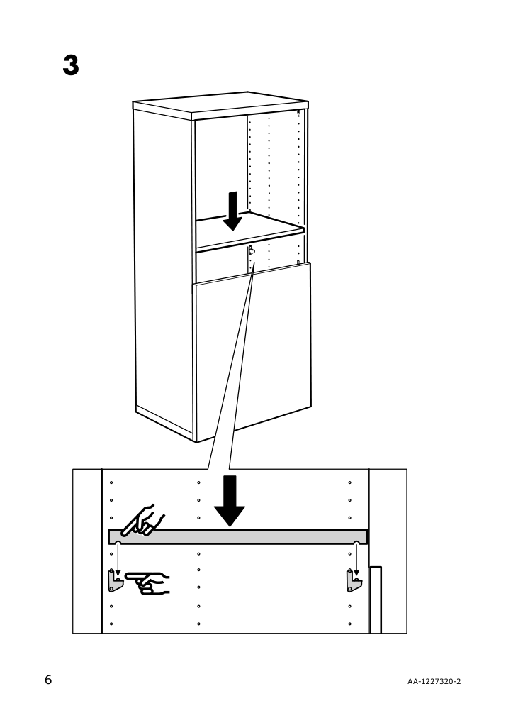 Assembly instructions for IKEA Besta shelf black brown | Page 6 - IKEA BESTÅ wall cabinet with 2 doors 394.170.93