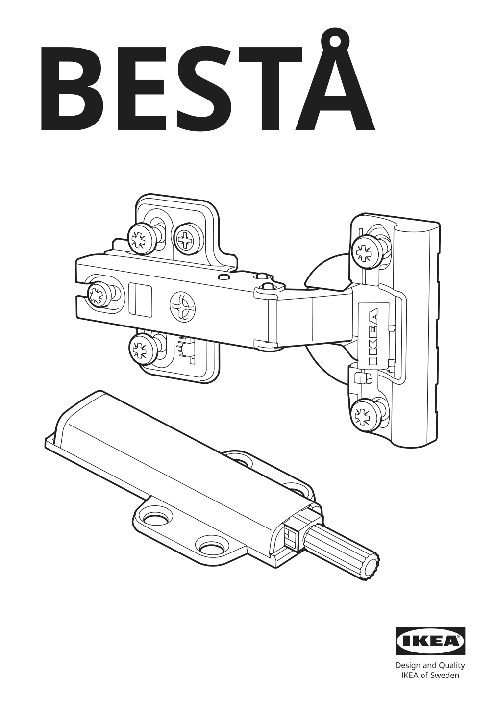 Assembly instructions for IKEA Besta soft closing push open hinge | Page 1 - IKEA BESTÅ storage combination with drawers 195.754.94