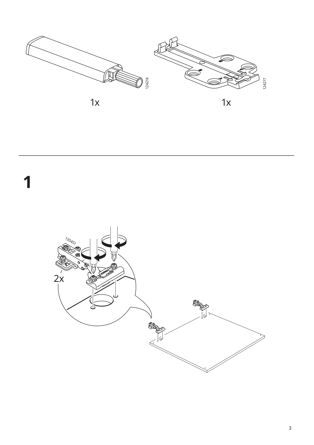 Assembly instructions for IKEA Besta soft closing push open hinge | Page 3 - IKEA BESTÅ storage combination with drawers 195.754.94