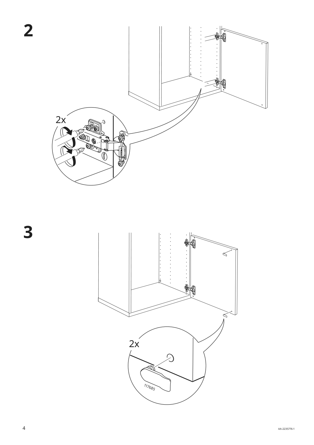 Assembly instructions for IKEA Besta soft closing push open hinge | Page 4 - IKEA BESTÅ storage combination with drawers 195.754.94