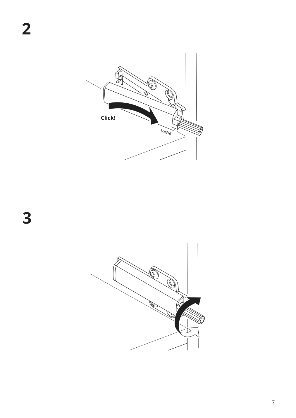 Assembly instructions for IKEA Besta soft closing push open hinge | Page 7 - IKEA BESTÅ storage combination with drawers 195.754.94