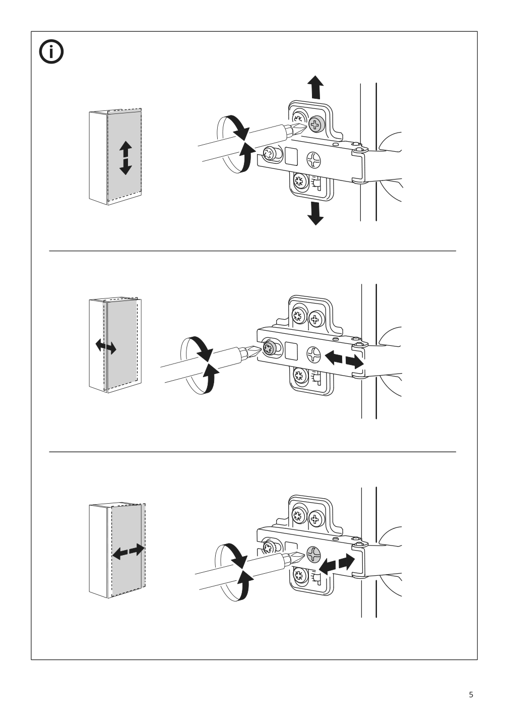 Assembly instructions for IKEA Besta soft closing push open hinge | Page 5 - IKEA BESTÅ shelf unit with doors 190.474.27