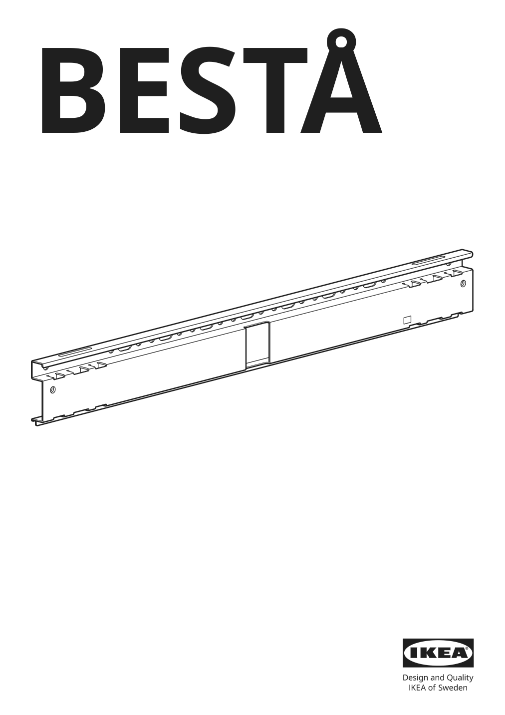 Assembly instructions for IKEA Besta suspension rail silver color | Page 1 - IKEA BESTÅ wall-mounted cabinet combination 694.296.88