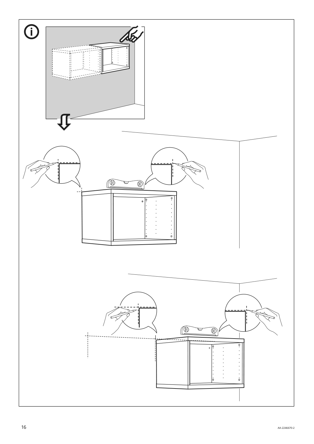 Assembly instructions for IKEA Besta suspension rail silver color | Page 16 - IKEA BESTÅ wall-mounted cabinet combination 594.408.46