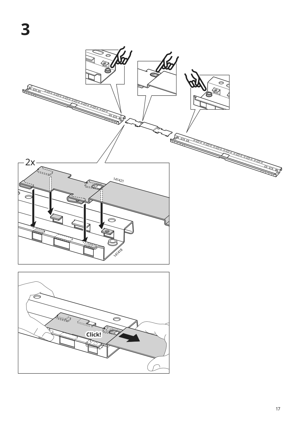 Assembly instructions for IKEA Besta suspension rail silver color | Page 17 - IKEA BESTÅ TV storage combination/glass doors 795.687.92