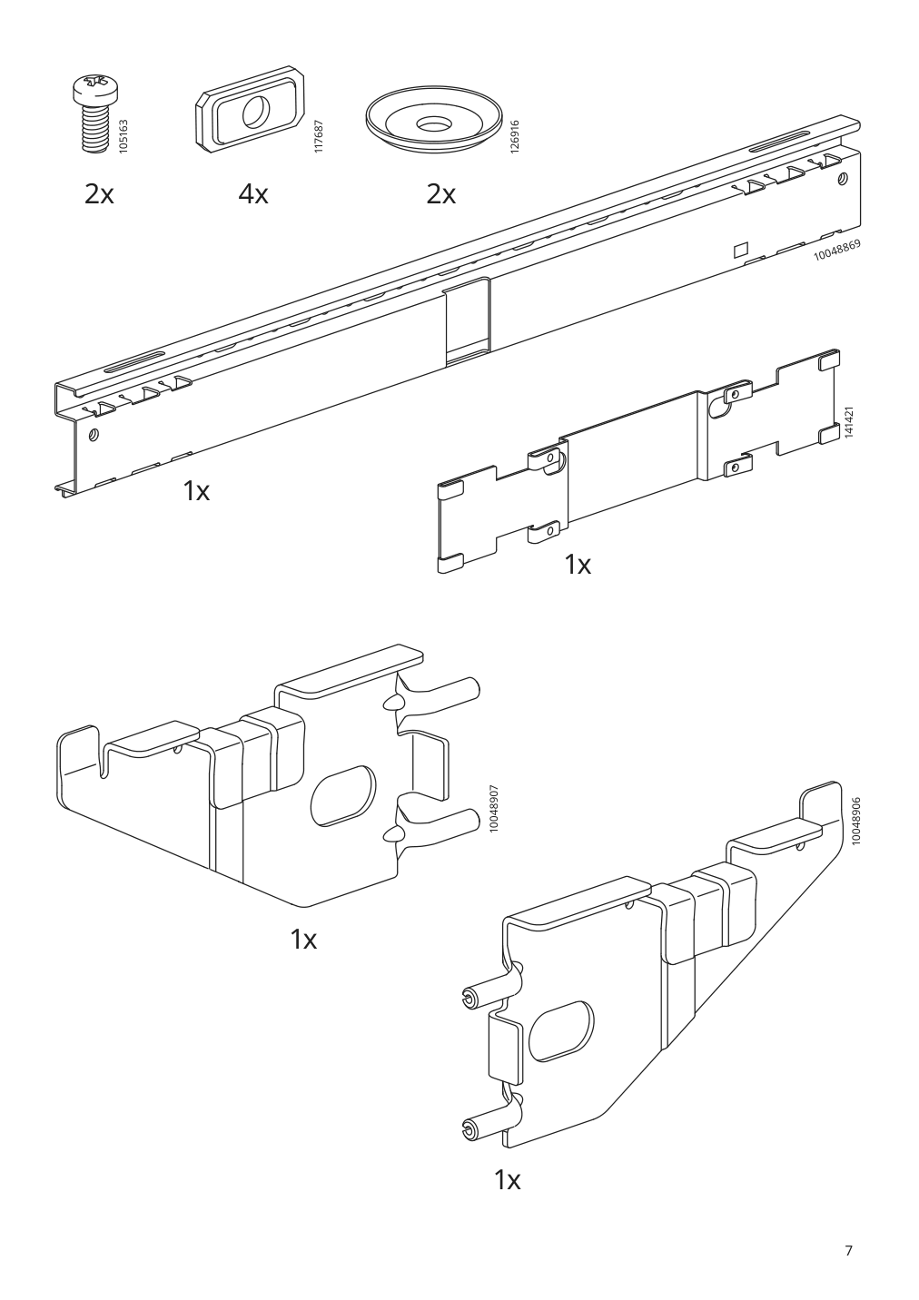 Assembly instructions for IKEA Besta suspension rail silver color | Page 7 - IKEA BESTÅ wall-mounted cabinet combination 594.292.45