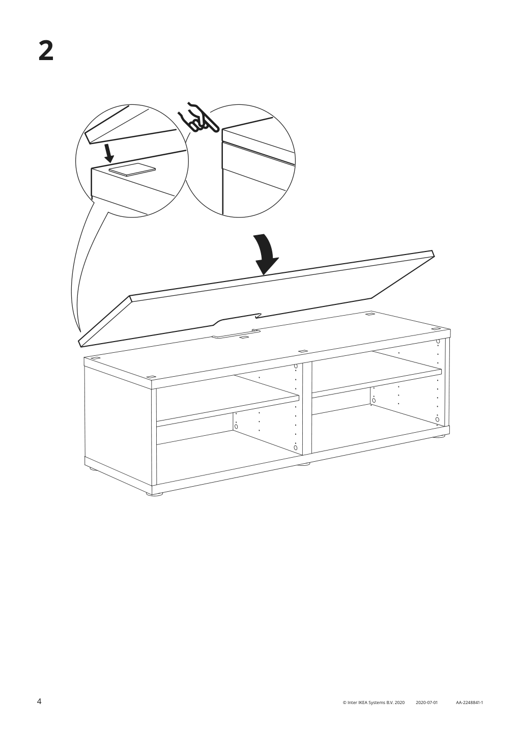 Assembly instructions for IKEA Besta top panel for tv oak veneer | Page 4 - IKEA BESTÅ top panel for TV 804.963.65