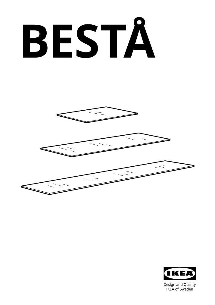 Assembly instructions for IKEA Besta top panel glass white light green | Page 1 - IKEA BESTÅ top panel 805.407.59