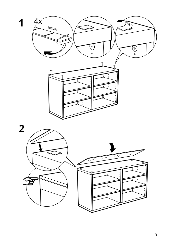 Assembly instructions for IKEA Besta top panel glass white light green | Page 3 - IKEA BESTÅ top panel 805.407.59