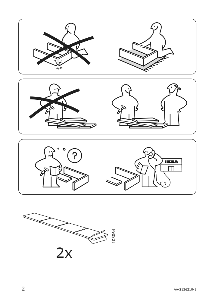 Assembly instructions for IKEA Besta top panel oak veneer | Page 2 - IKEA BESTÅ storage combination with drawers 194.243.44