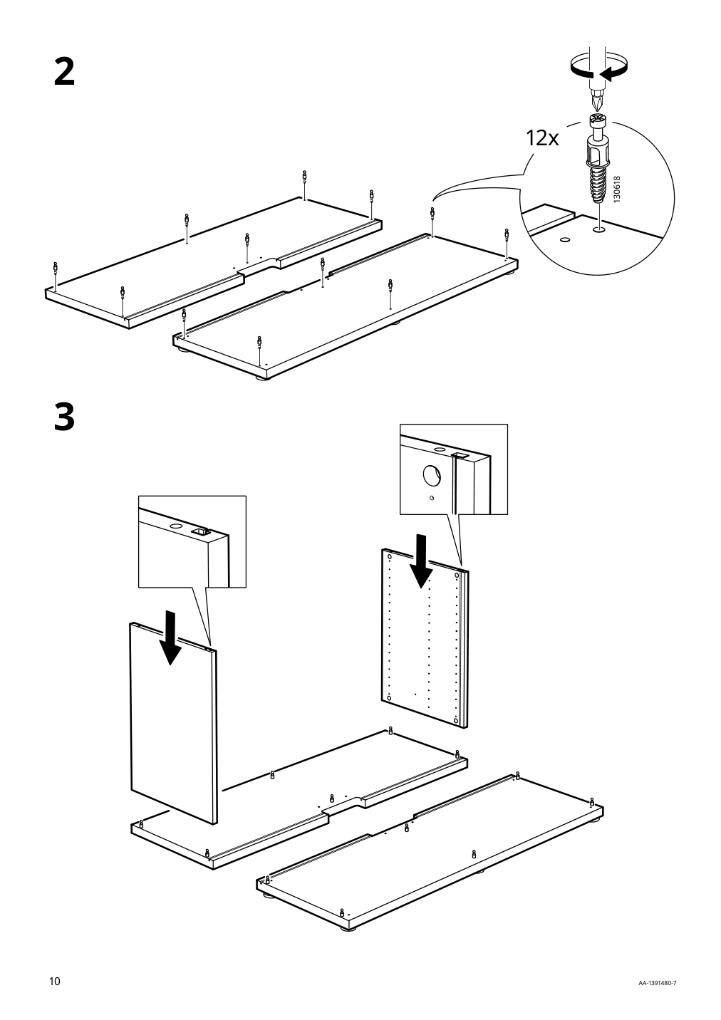 Assembly instructions for IKEA Besta tv unit black brown | Page 10 - IKEA BESTÅ TV bench with doors and drawers 094.215.72