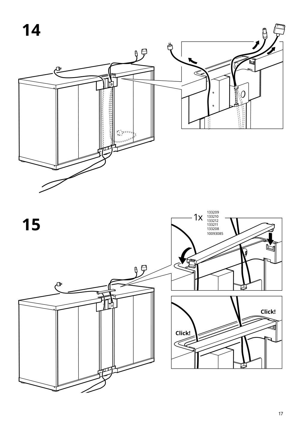 Assembly instructions for IKEA Besta tv unit black brown | Page 17 - IKEA BESTÅ TV bench with doors and drawers 794.013.49