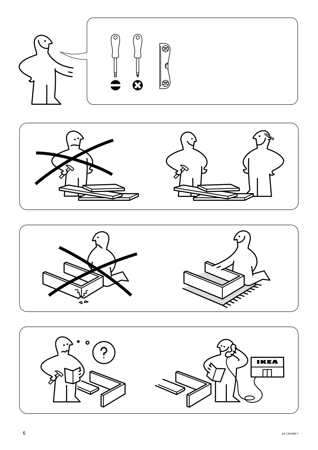 Assembly instructions for IKEA Besta tv unit black brown | Page 6 - IKEA BESTÅ TV bench with doors and drawers 794.013.49