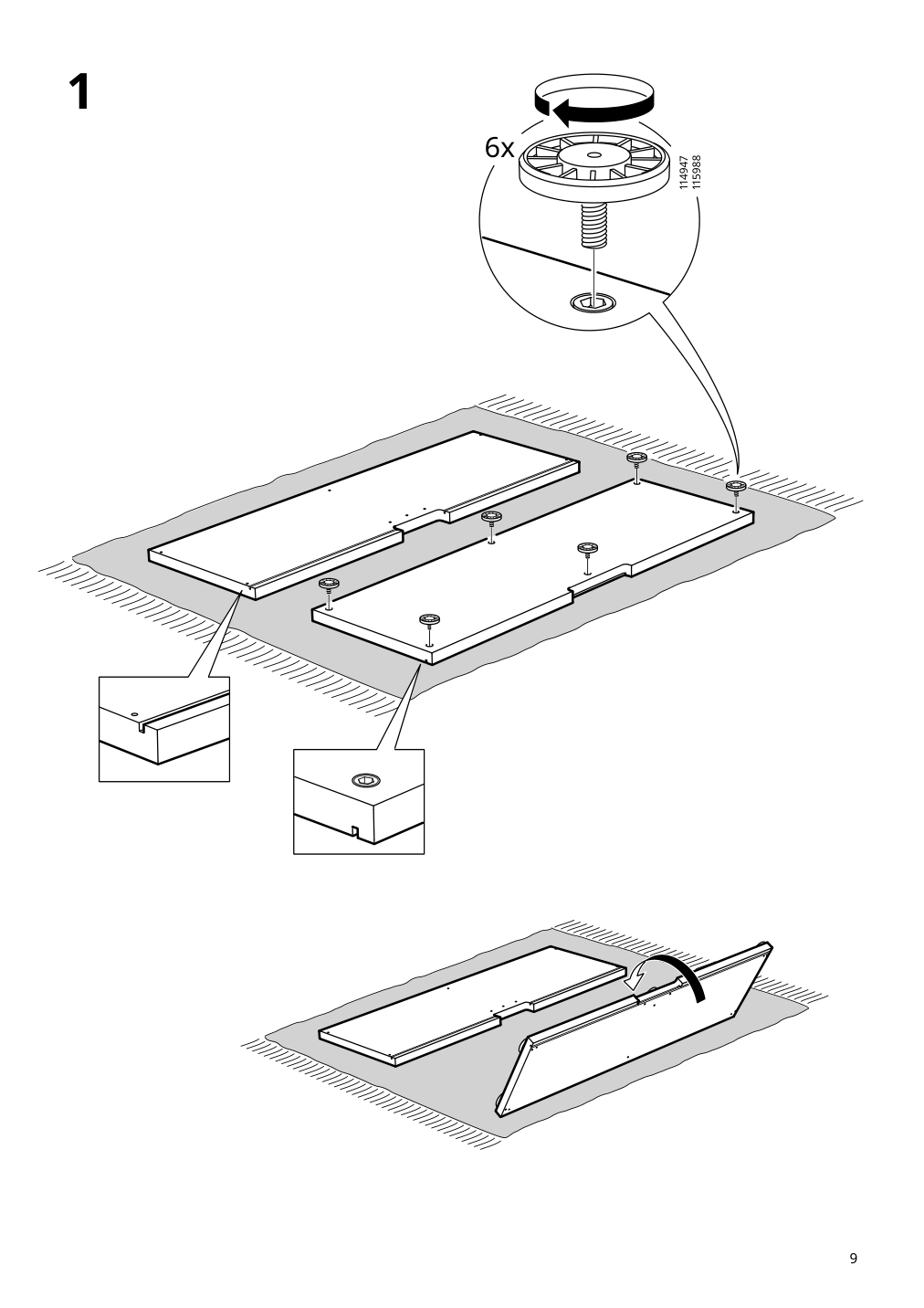 Assembly instructions for IKEA Besta tv unit black brown | Page 9 - IKEA BESTÅ TV unit with doors and drawers 792.975.26