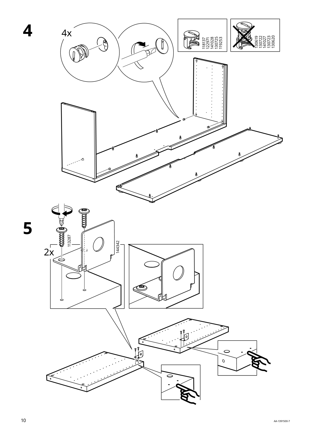 Assembly instructions for IKEA Besta tv unit black brown | Page 10 - IKEA BESTÅ TV storage combination/glass doors 995.688.52