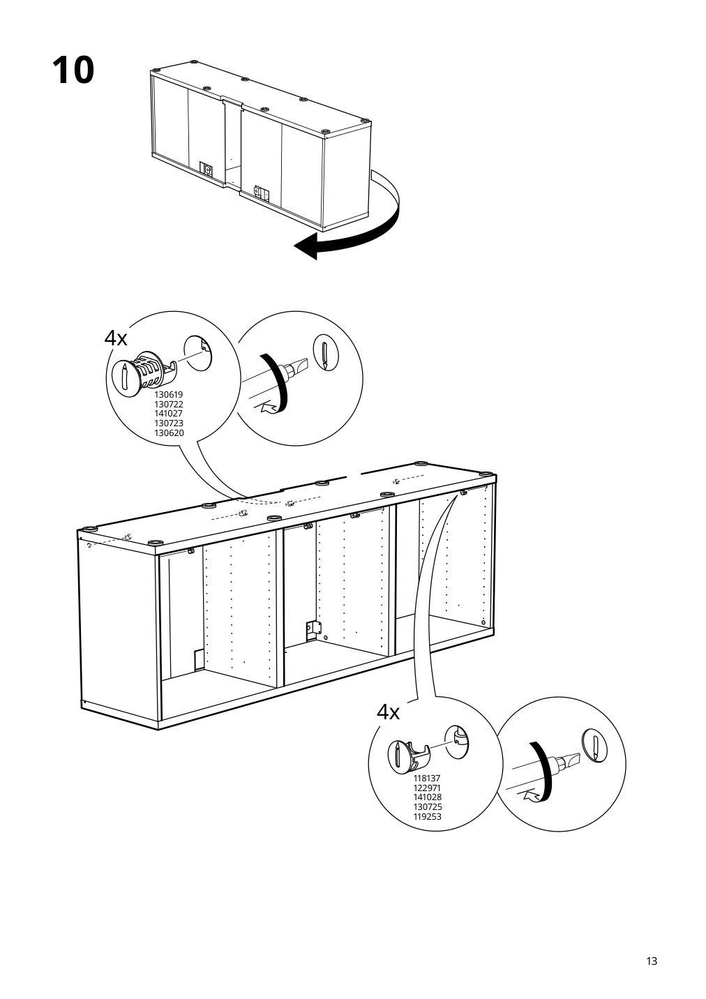 Assembly instructions for IKEA Besta tv unit black brown | Page 13 - IKEA BESTÅ TV storage combination/glass doors 494.072.15