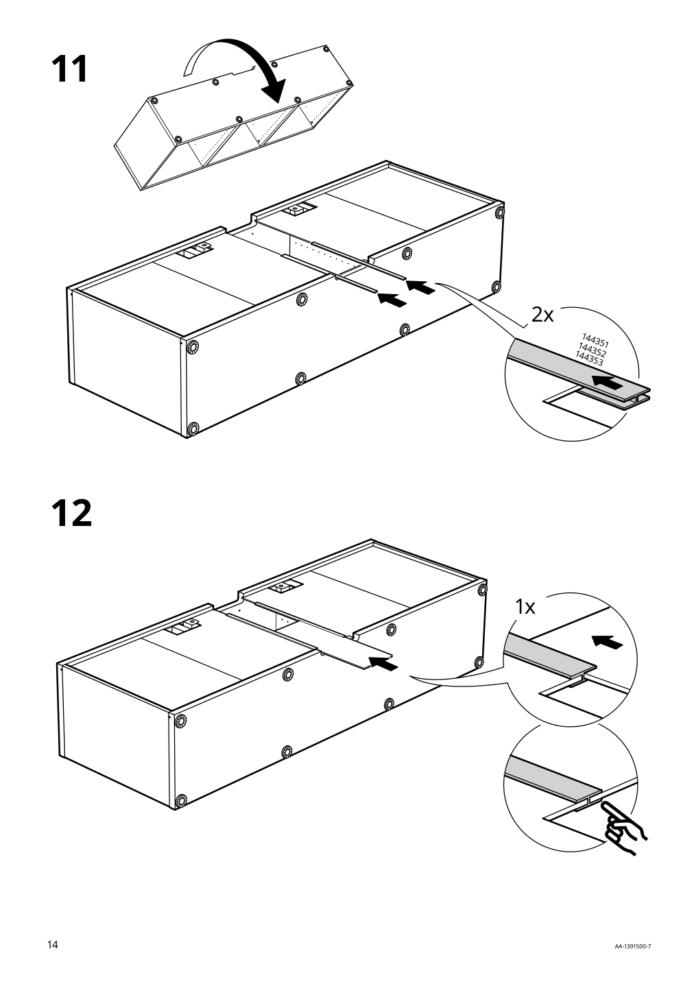 Assembly instructions for IKEA Besta tv unit black brown | Page 14 - IKEA BESTÅ TV unit with drawers 291.940.88