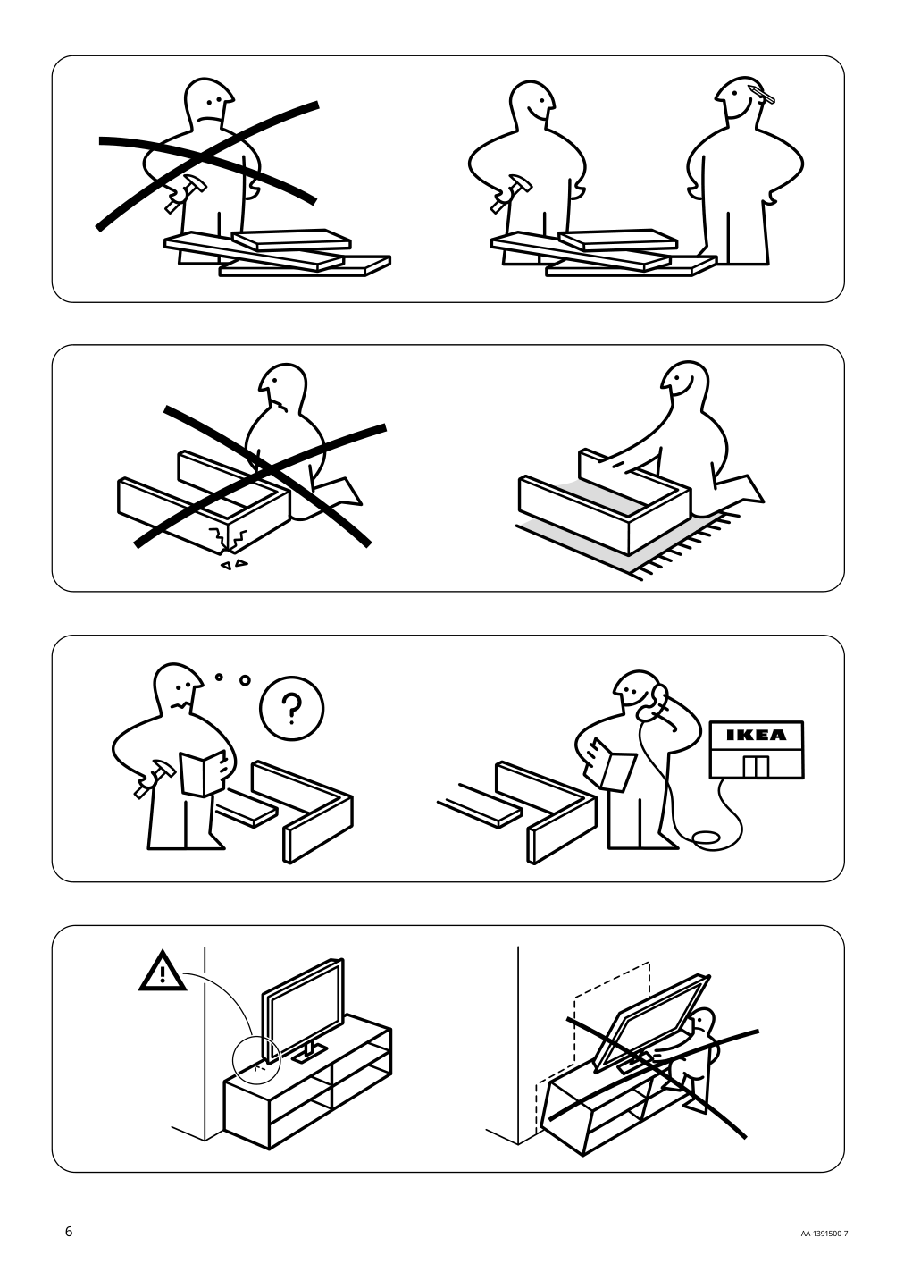 Assembly instructions for IKEA Besta tv unit black brown | Page 6 - IKEA BESTÅ TV storage combination/glass doors 494.072.15