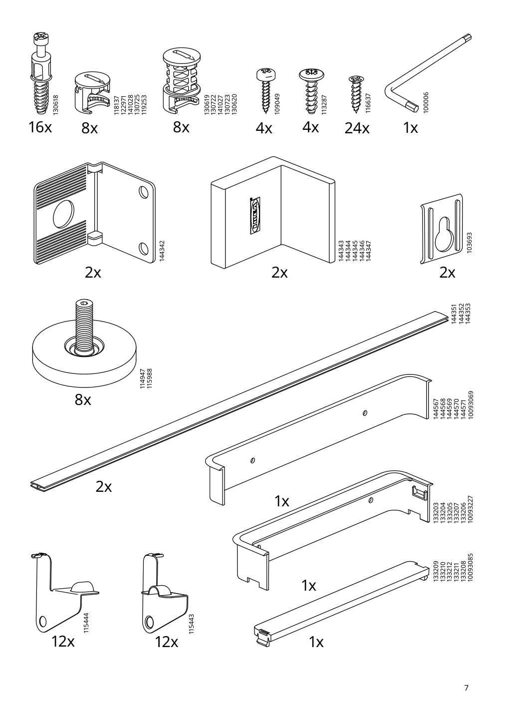 Assembly instructions for IKEA Besta tv unit black brown | Page 7 - IKEA BESTÅ TV storage combination/glass doors 994.110.31