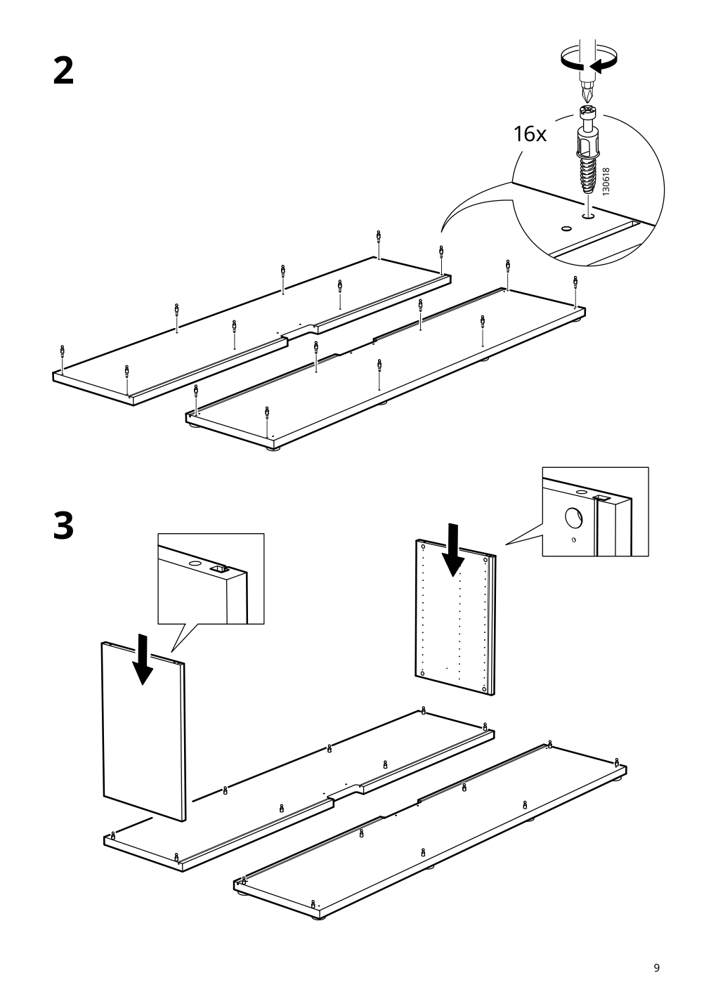 Assembly instructions for IKEA Besta tv unit black brown | Page 9 - IKEA BESTÅ TV unit with drawers 291.940.88