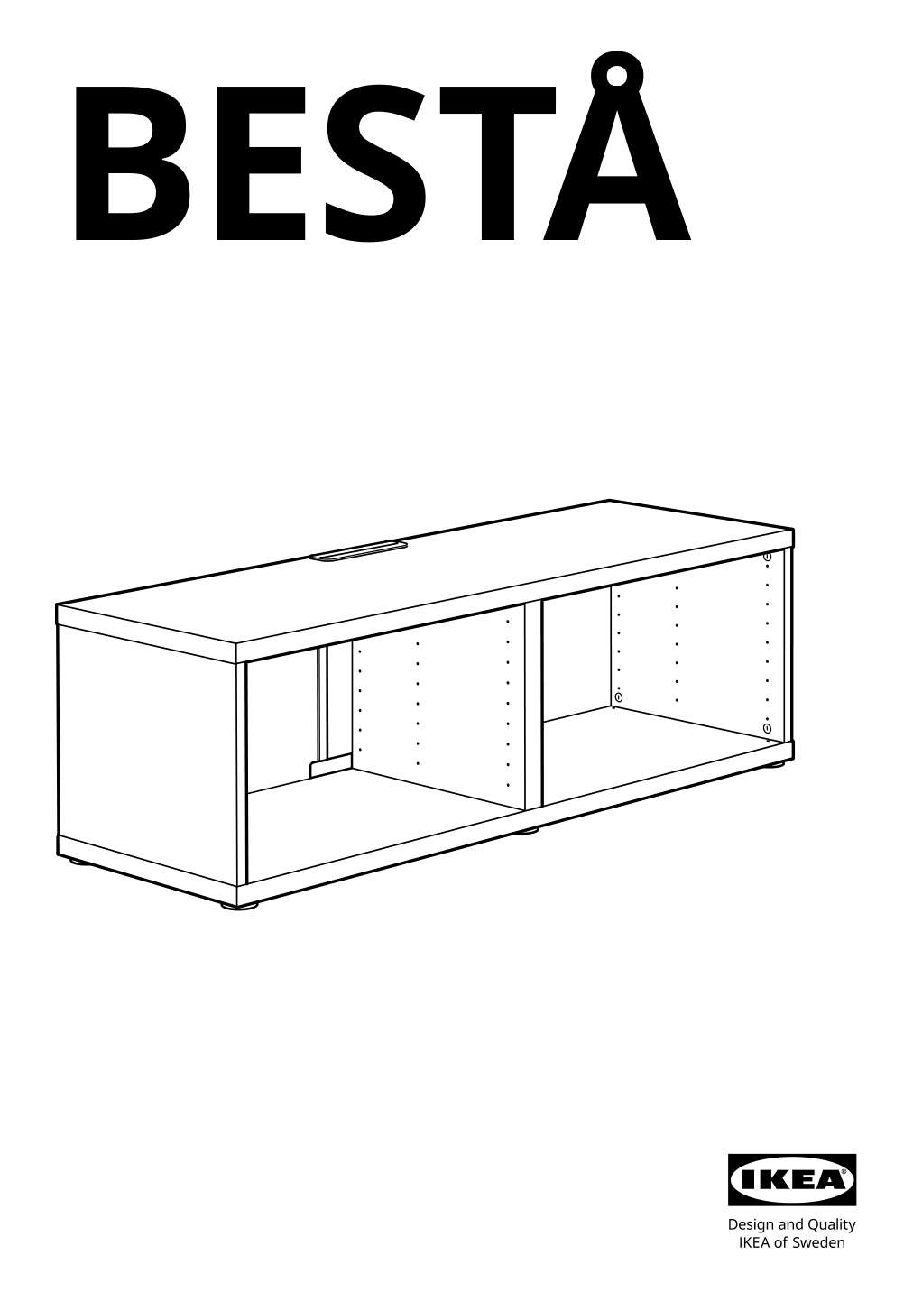 Assembly instructions for IKEA Besta tv unit black brown | Page 1 - IKEA BESTÅ TV storage combination/glass doors 095.682.48