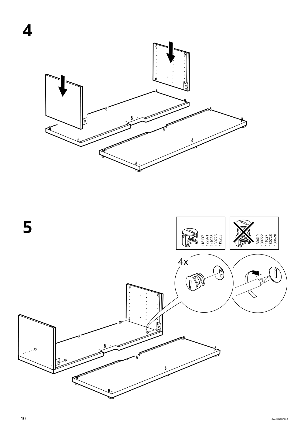 Assembly instructions for IKEA Besta tv unit black brown | Page 10 - IKEA BESTÅ TV storage combination/glass doors 594.113.11