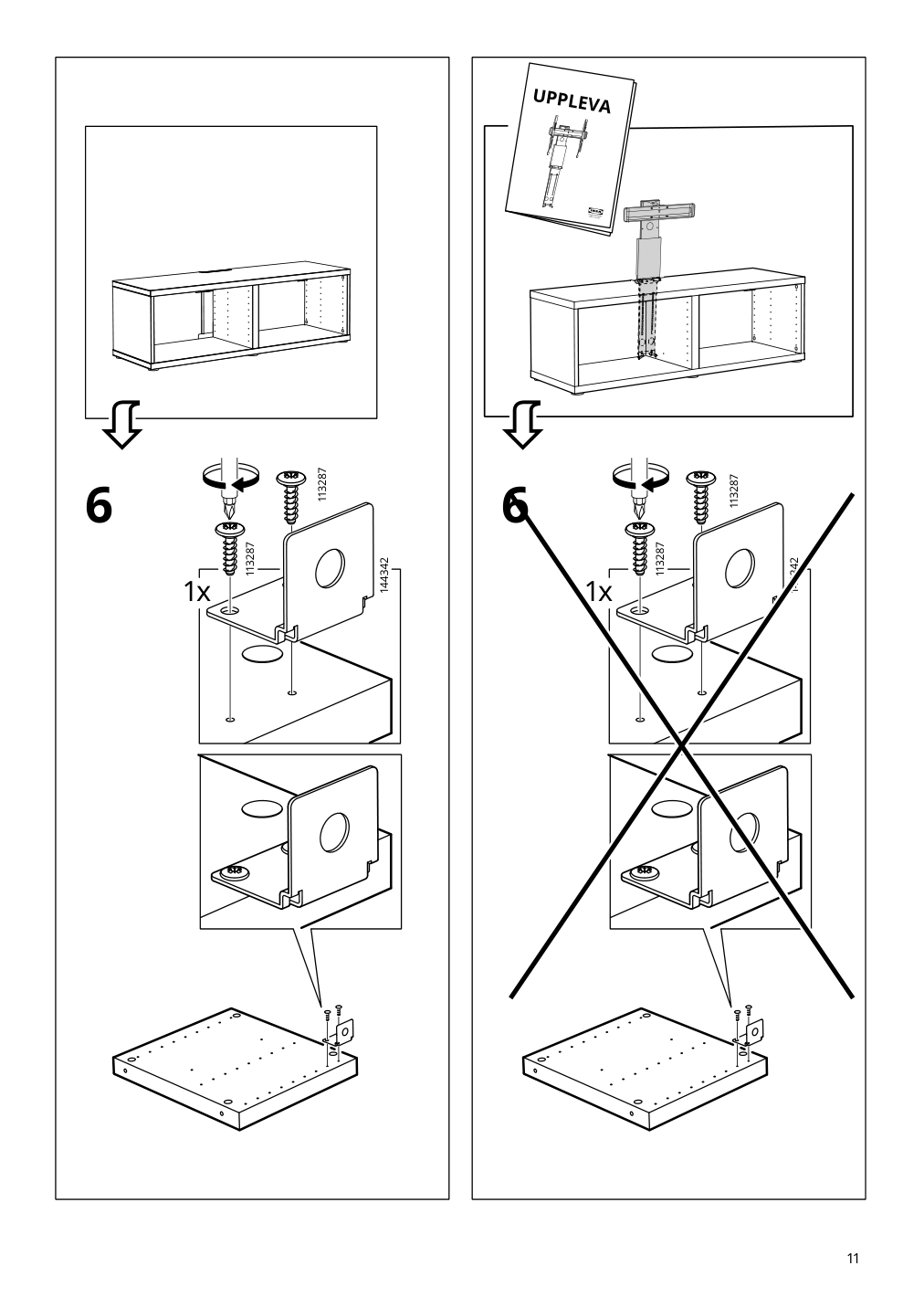 Assembly instructions for IKEA Besta tv unit white stained oak effect | Page 11 - IKEA BESTÅ TV storage combination/glass doors 594.113.25