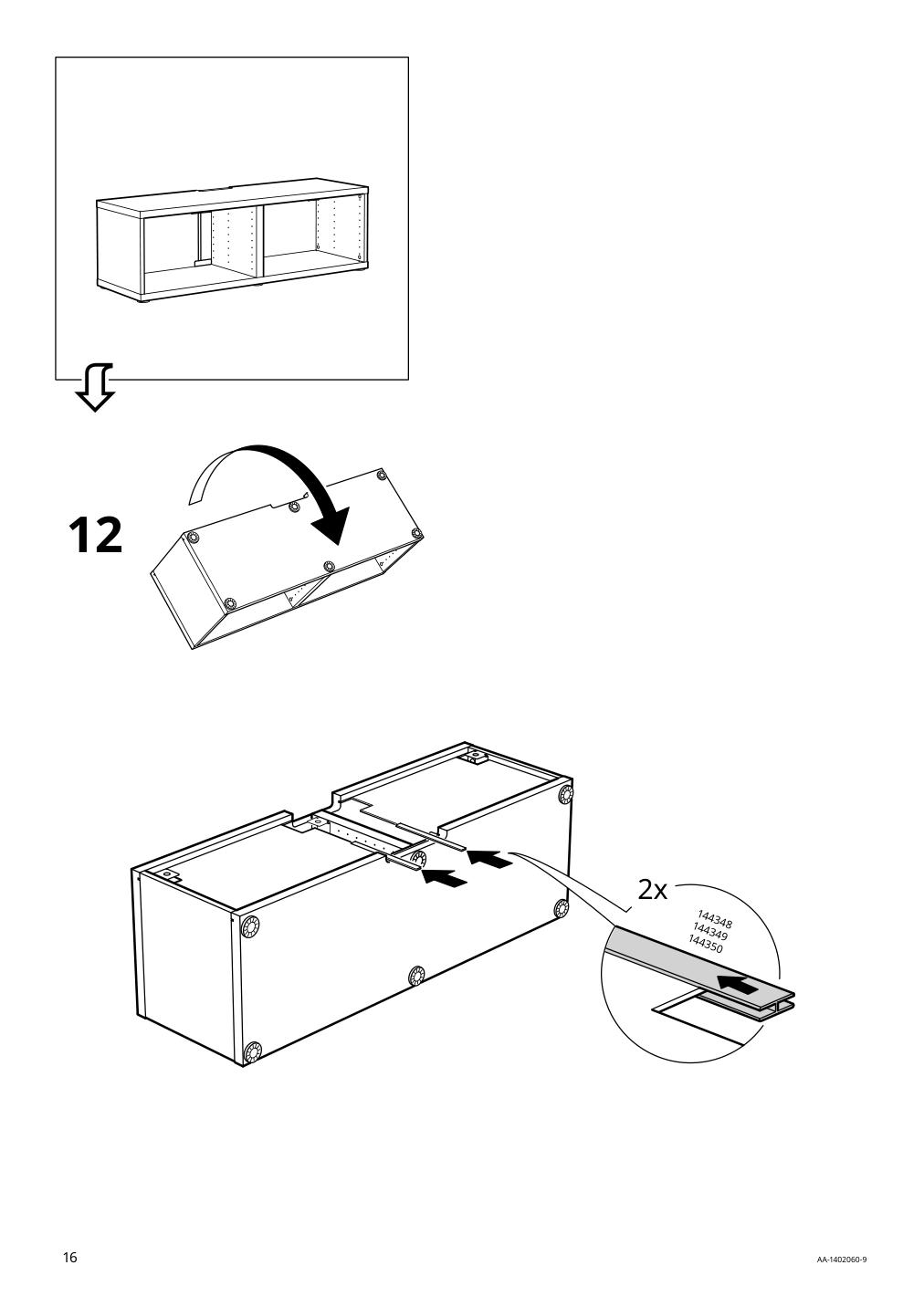 Assembly instructions for IKEA Besta tv unit black brown | Page 16 - IKEA BESTÅ TV storage combination/glass doors 195.682.57