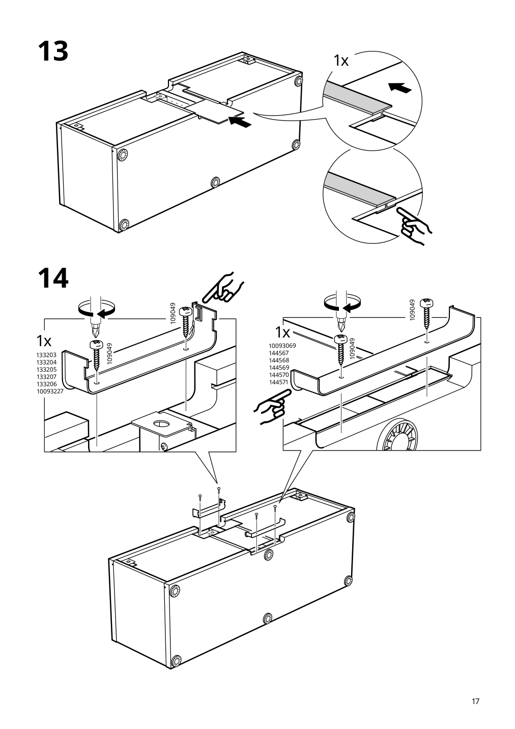 Assembly instructions for IKEA Besta tv unit black brown | Page 17 - IKEA BESTÅ TV storage combination/glass doors 994.113.14