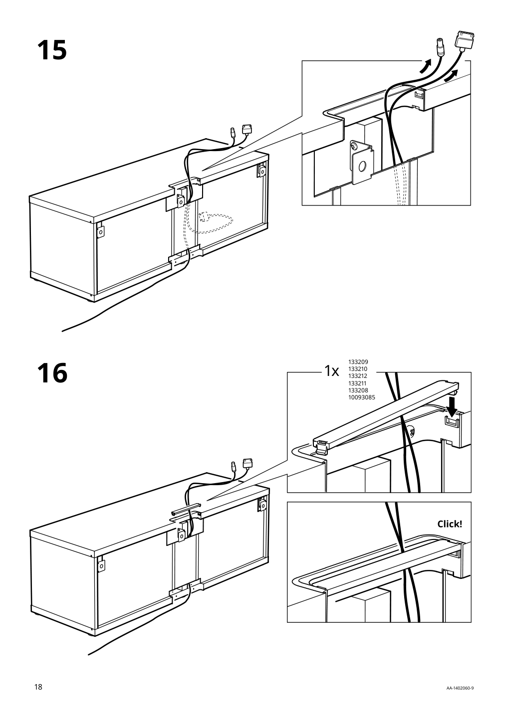 Assembly instructions for IKEA Besta tv unit white stained oak effect | Page 18 - IKEA BESTÅ TV storage combination/glass doors 594.113.25