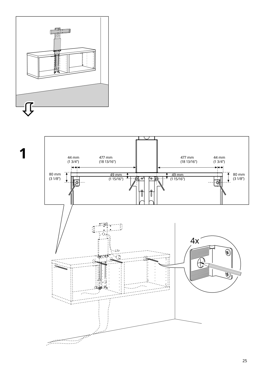 Assembly instructions for IKEA Besta tv unit black brown | Page 25 - IKEA BESTÅ TV storage combination/glass doors 394.365.10